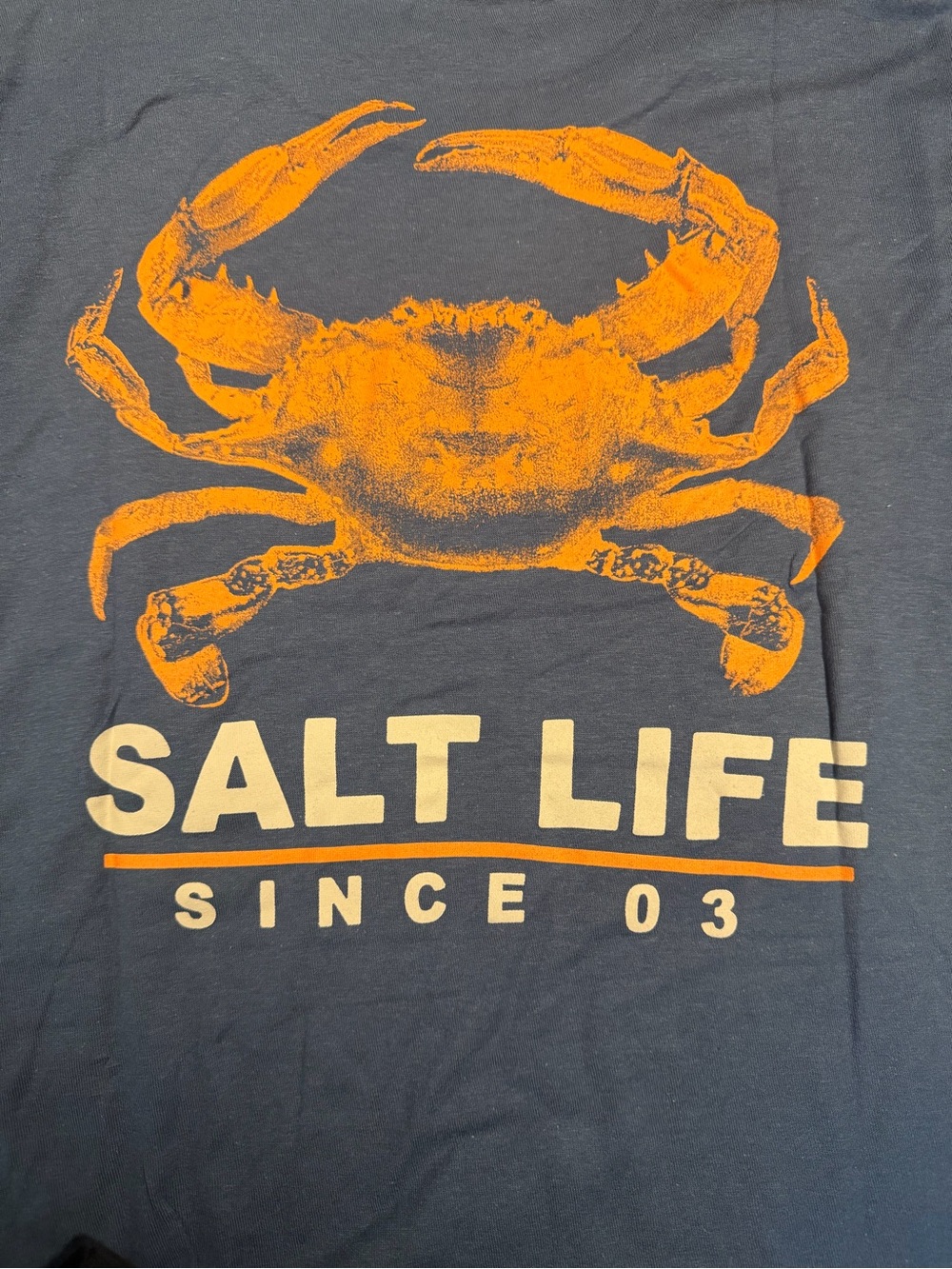 Salt Life Navy Blue Tee with White Logo